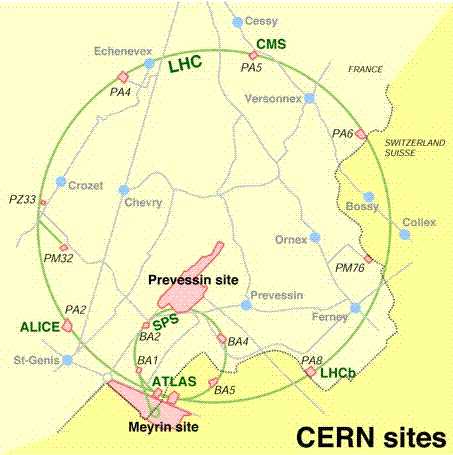 CERN térkép